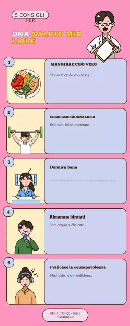 infografica sulla salute moderna in rosa