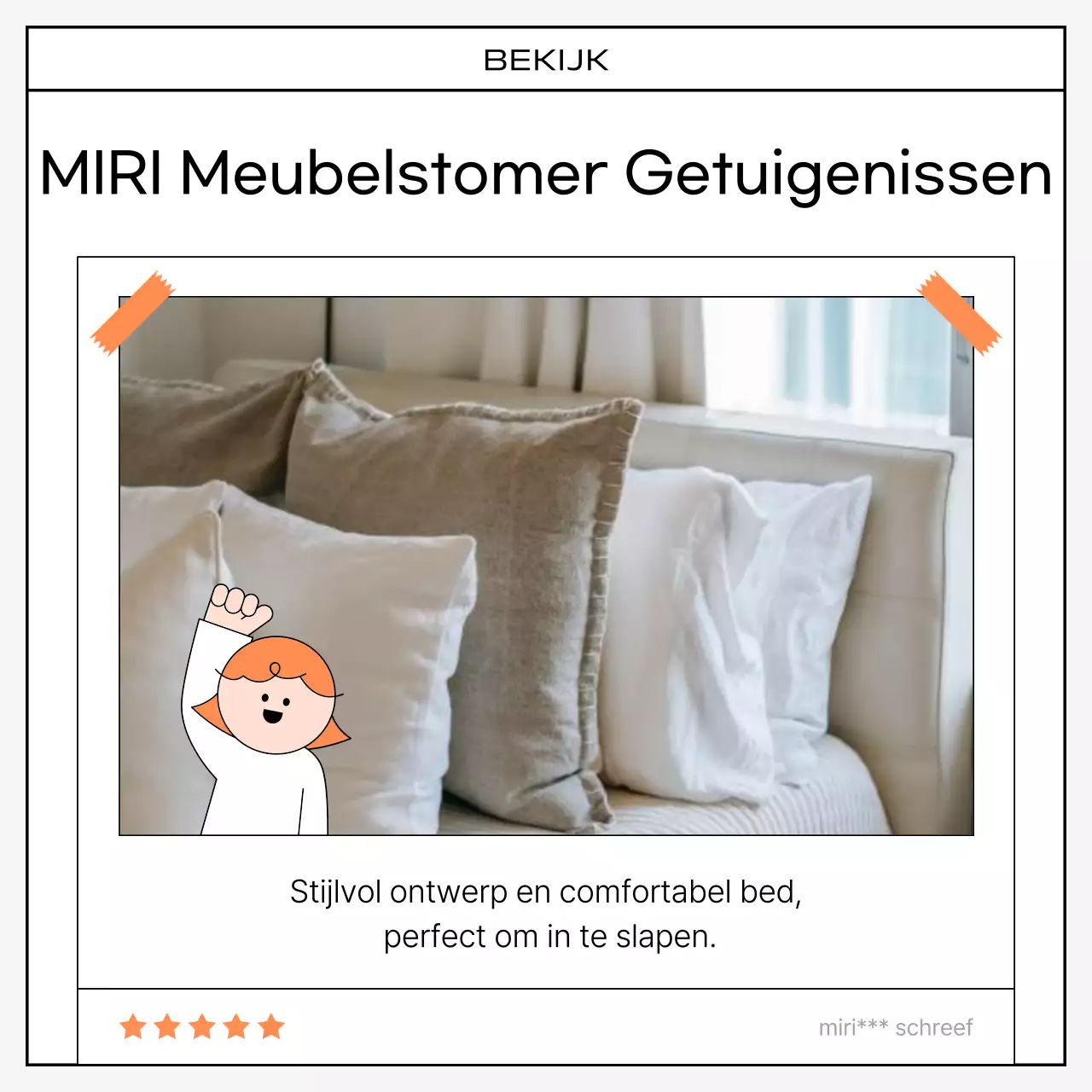 Een kitscherige verzameling oranje en zwarte recensies