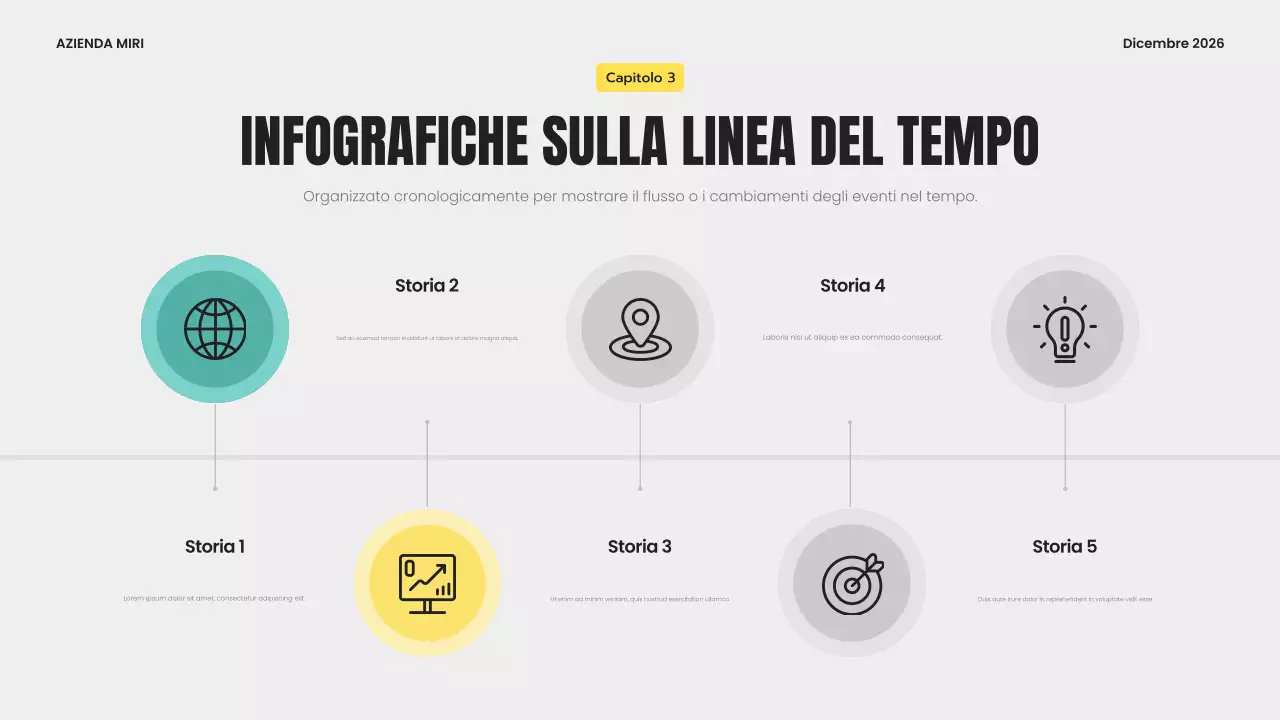 modello di infografica moderna grigia