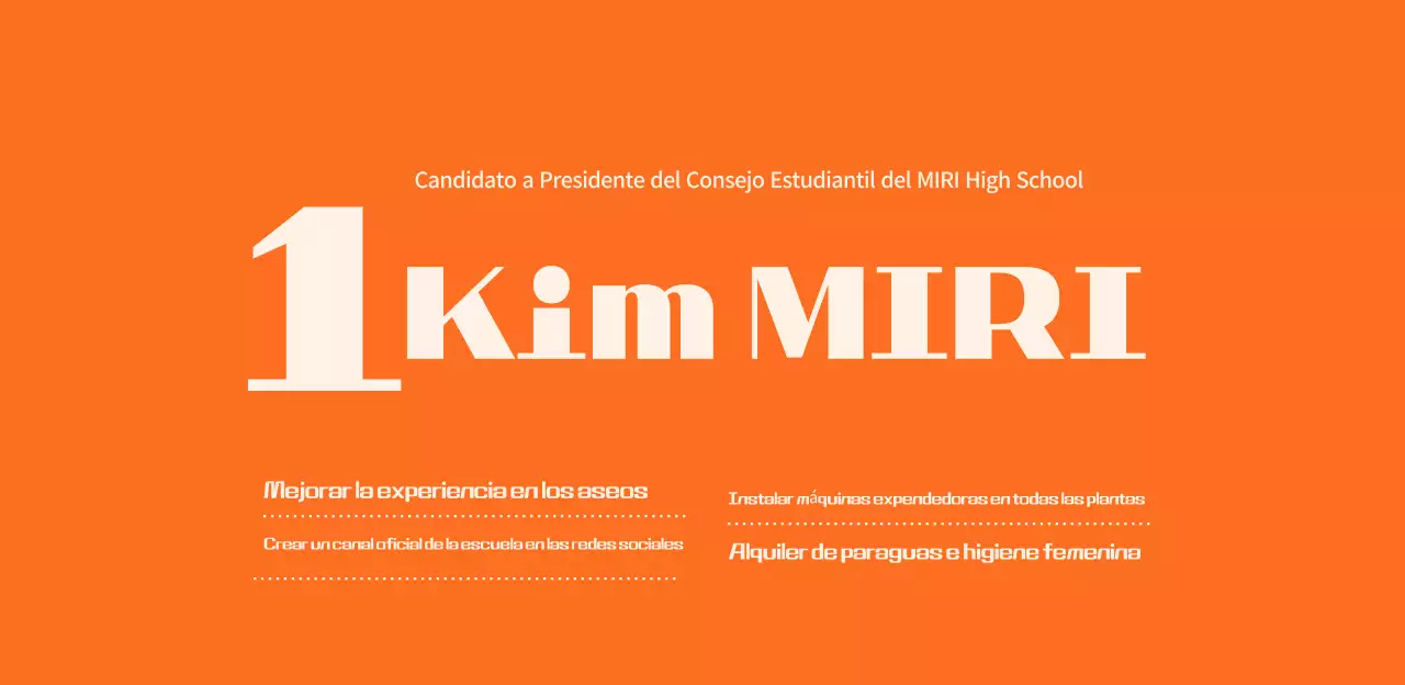 Promoción de las elecciones estudiantiles Orange Simple