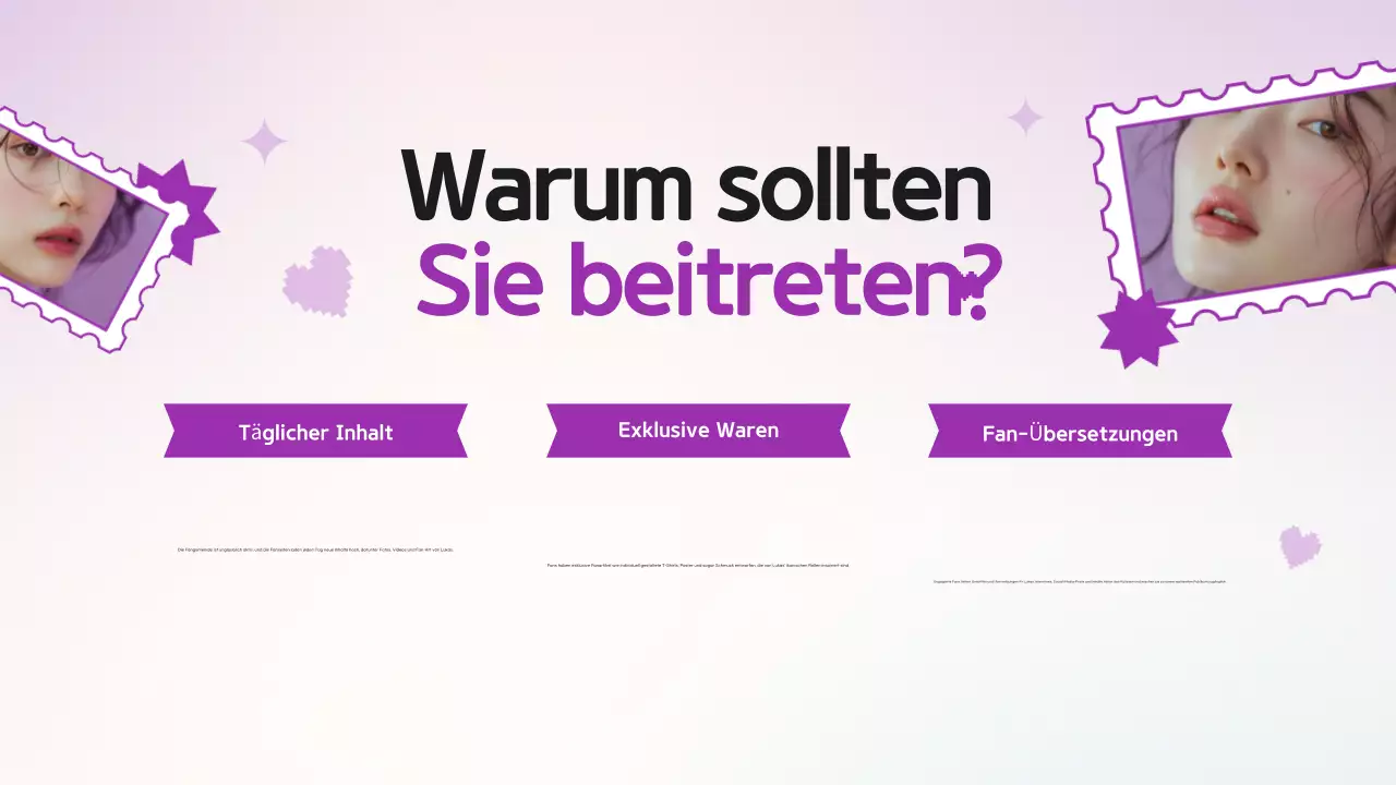 Lila Modern K-Drama Pitch Deck Präsentation