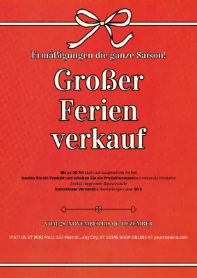 Werbung für den Red Simple-Verkauf