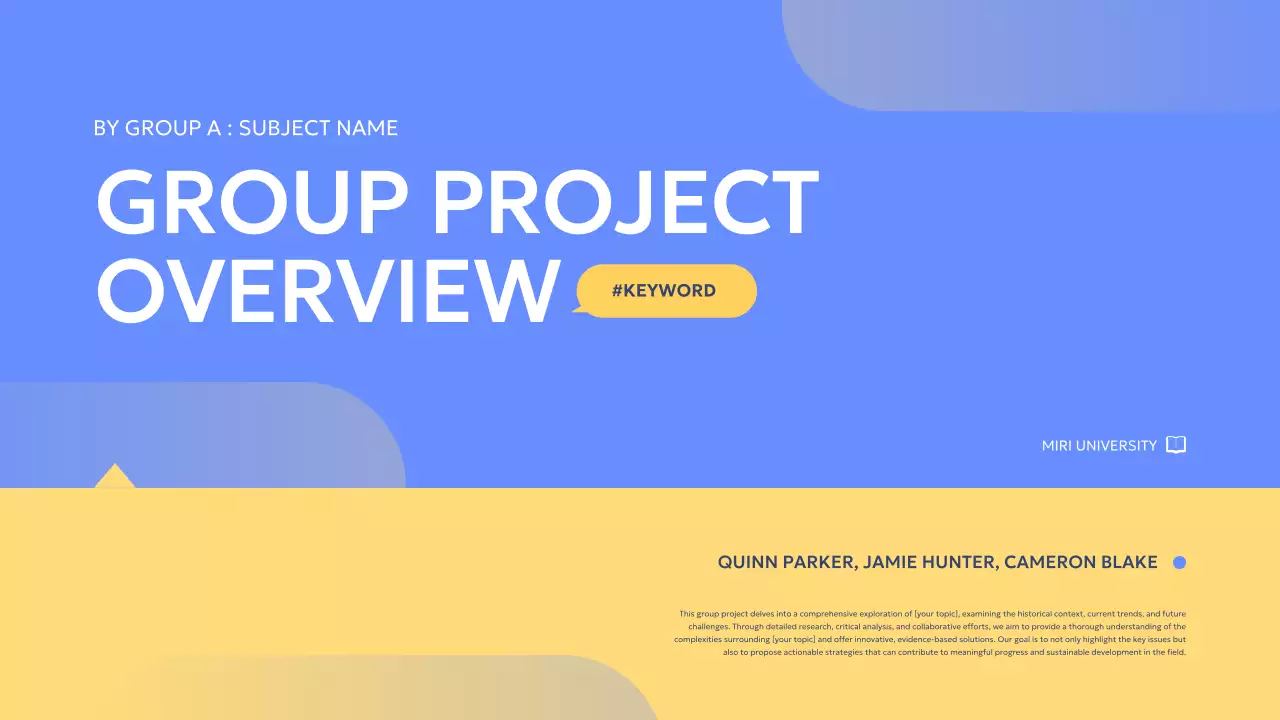 Presentasi Proyek Modern Biru