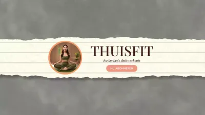 beige moderne fitness youtube kanaal kunst