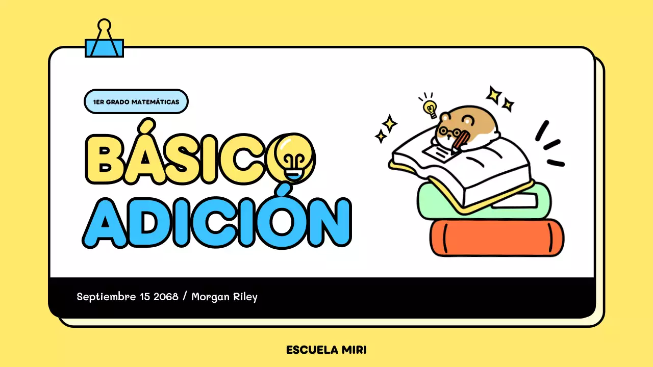 plantilla lúdica amarilla de educación