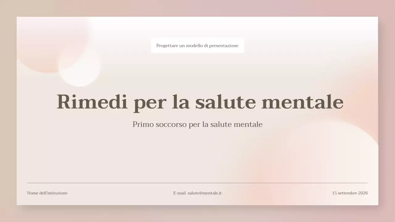 presentazione della salute moderna beige