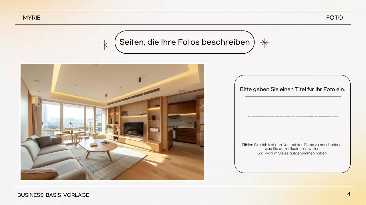Gelb Einfache Präsentation Beschreibung