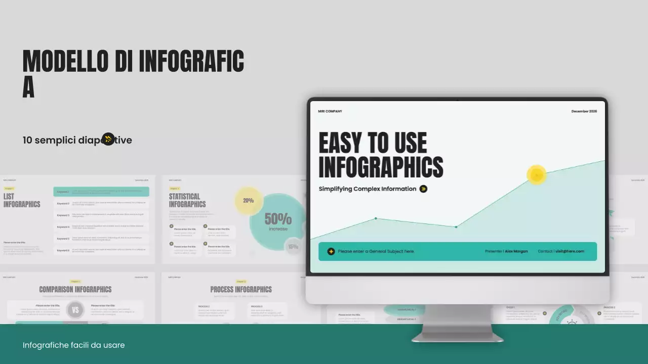 modello di infografica moderna grigia