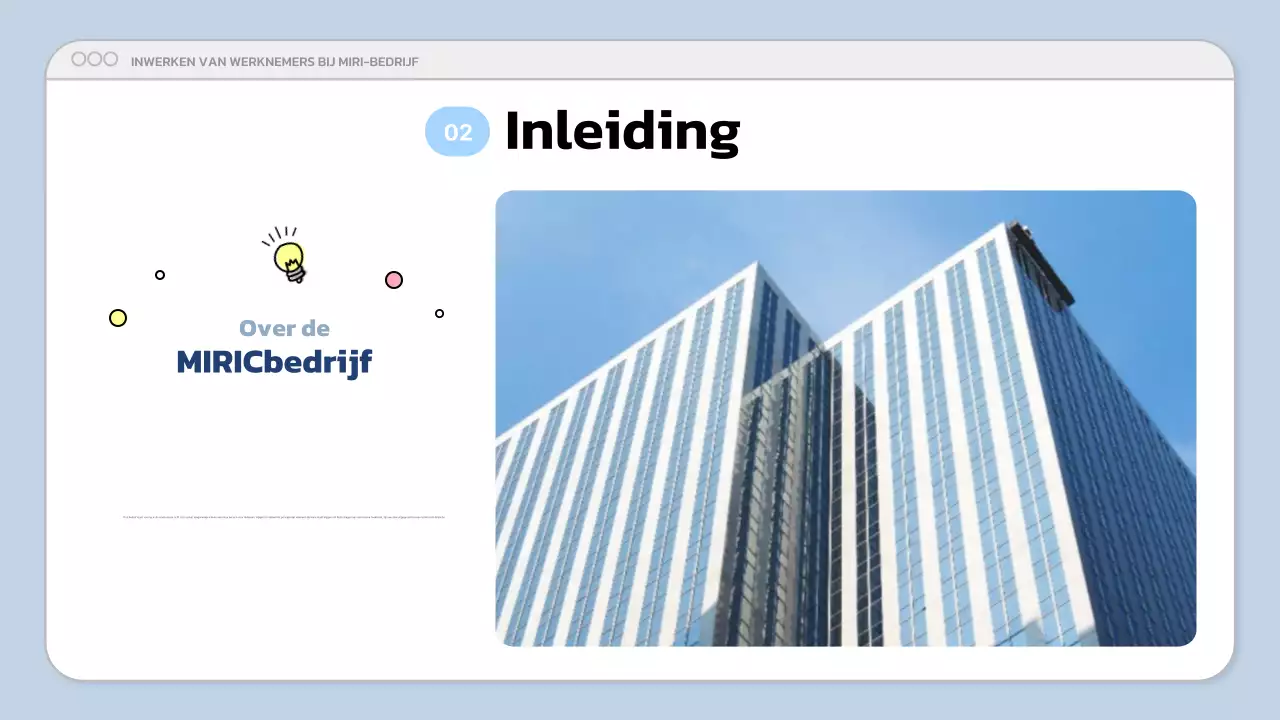 blauwe moderne bedrijfspresentatie