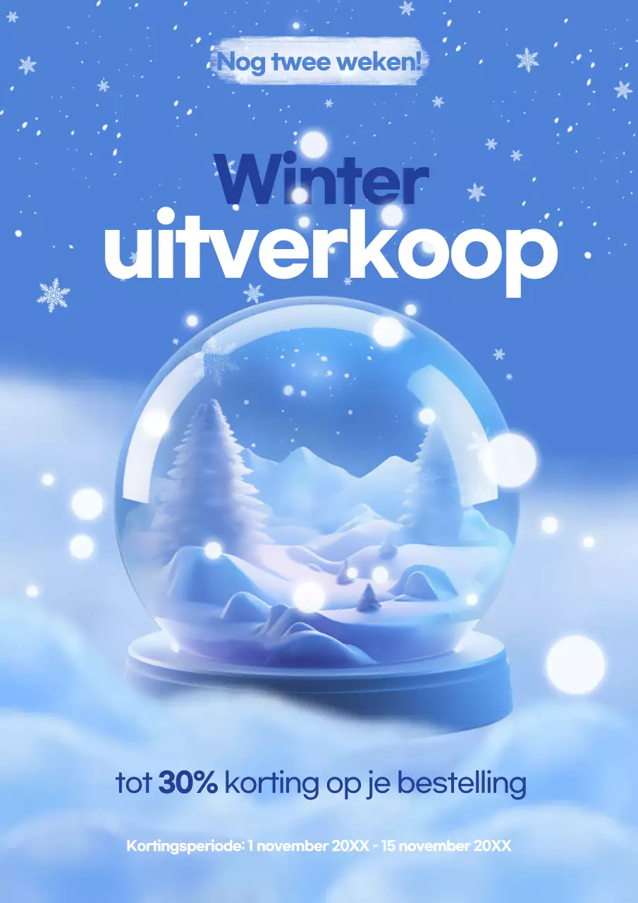 Blue Simple Winter Uitverkoop