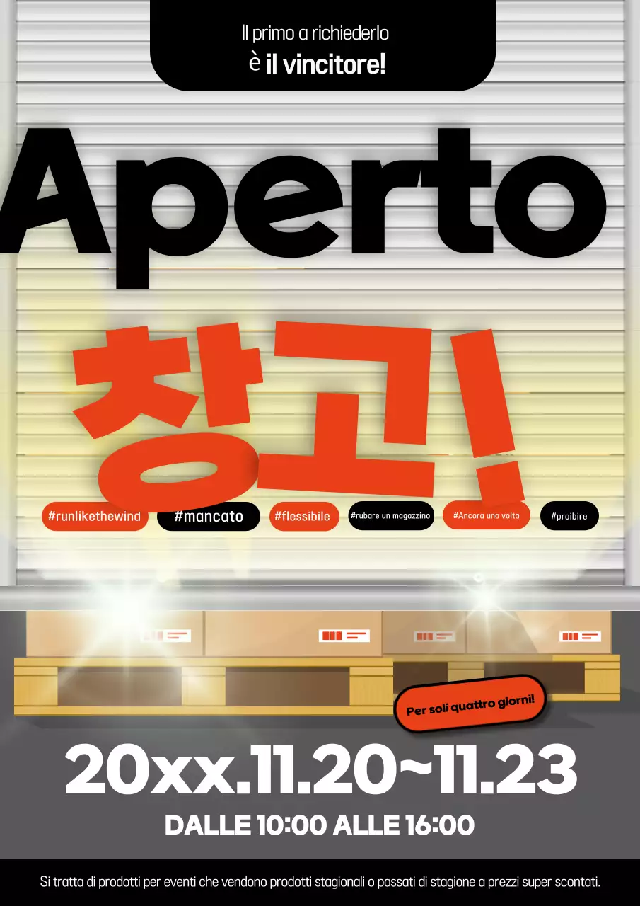 Arancione eventi di vendita in evidenza