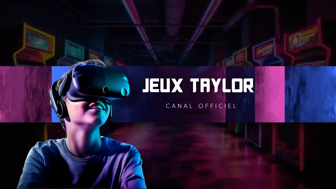 modèle de chaîne youtube pour les jeux vidéo, style moderne