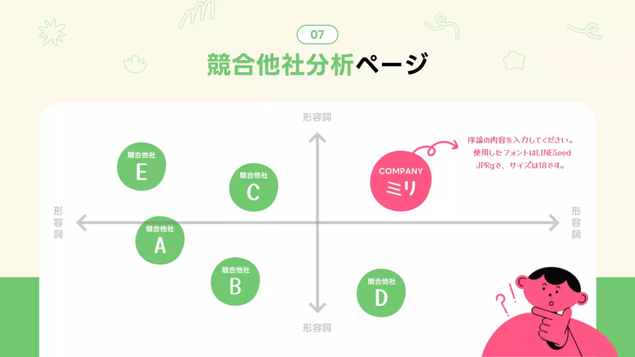 アイボリー シンプル ビジネス 報告書 プレゼンテーション
