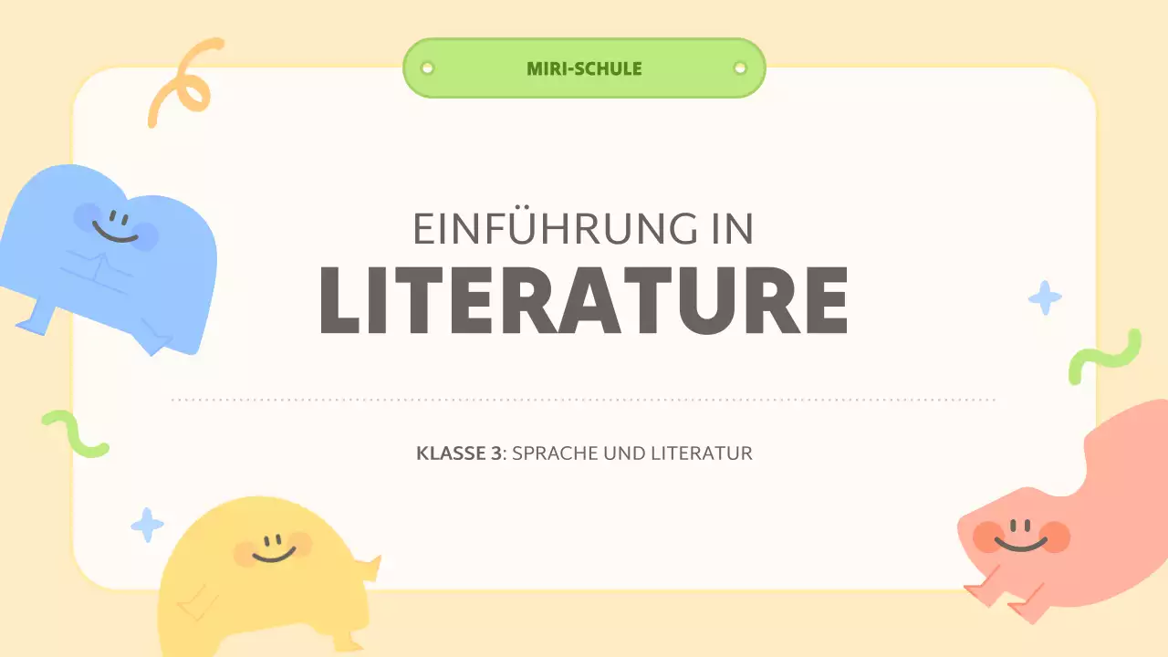 gelbe abstrakte Literaturklasse