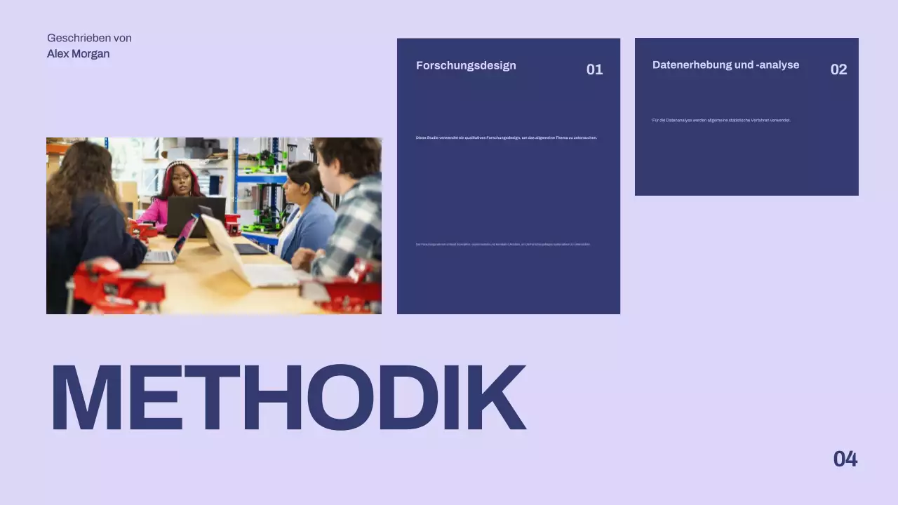 lila minimalistische These Präsentation