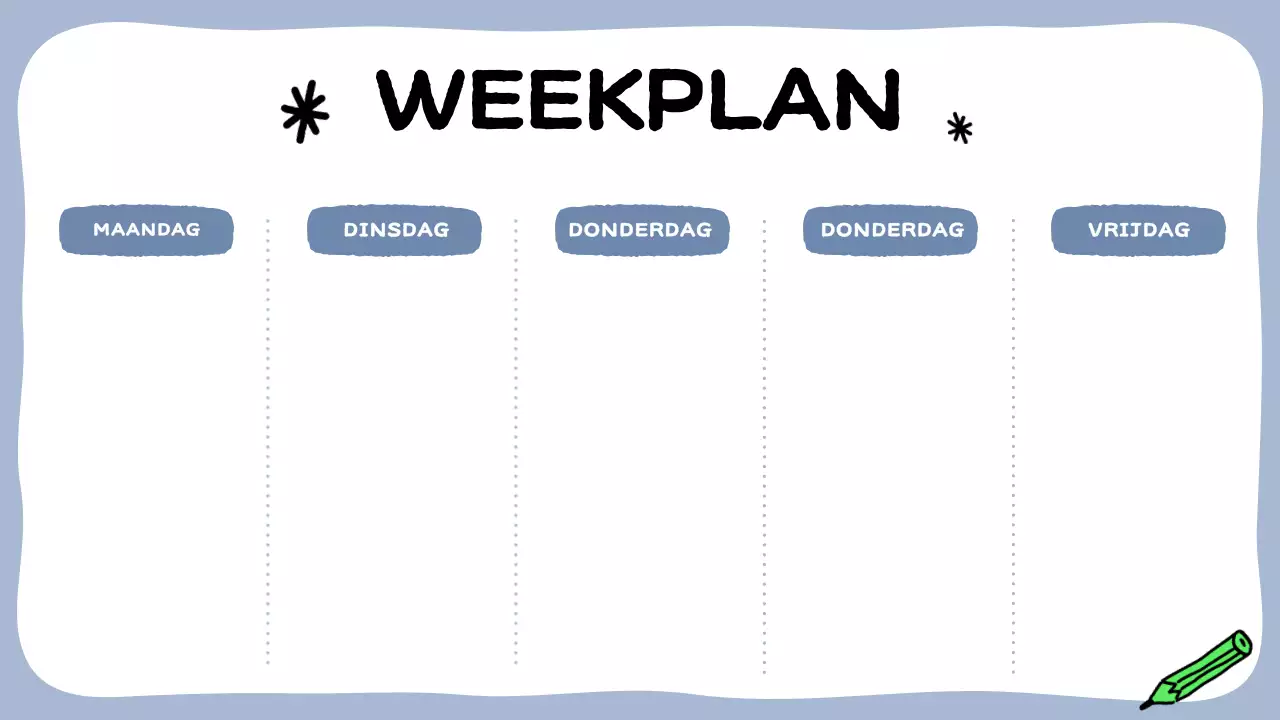 roze schattige klassenplanner