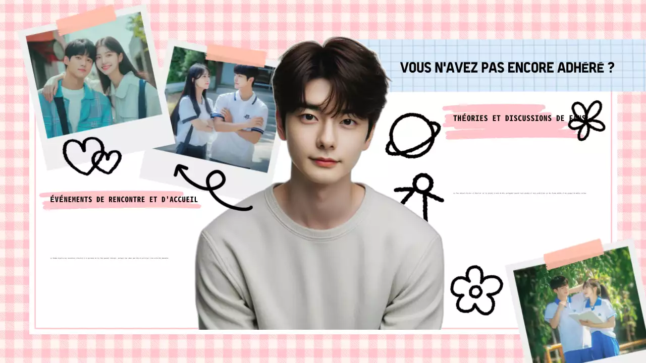 Présentation d'un K-Drama en rose pastel et en bleu