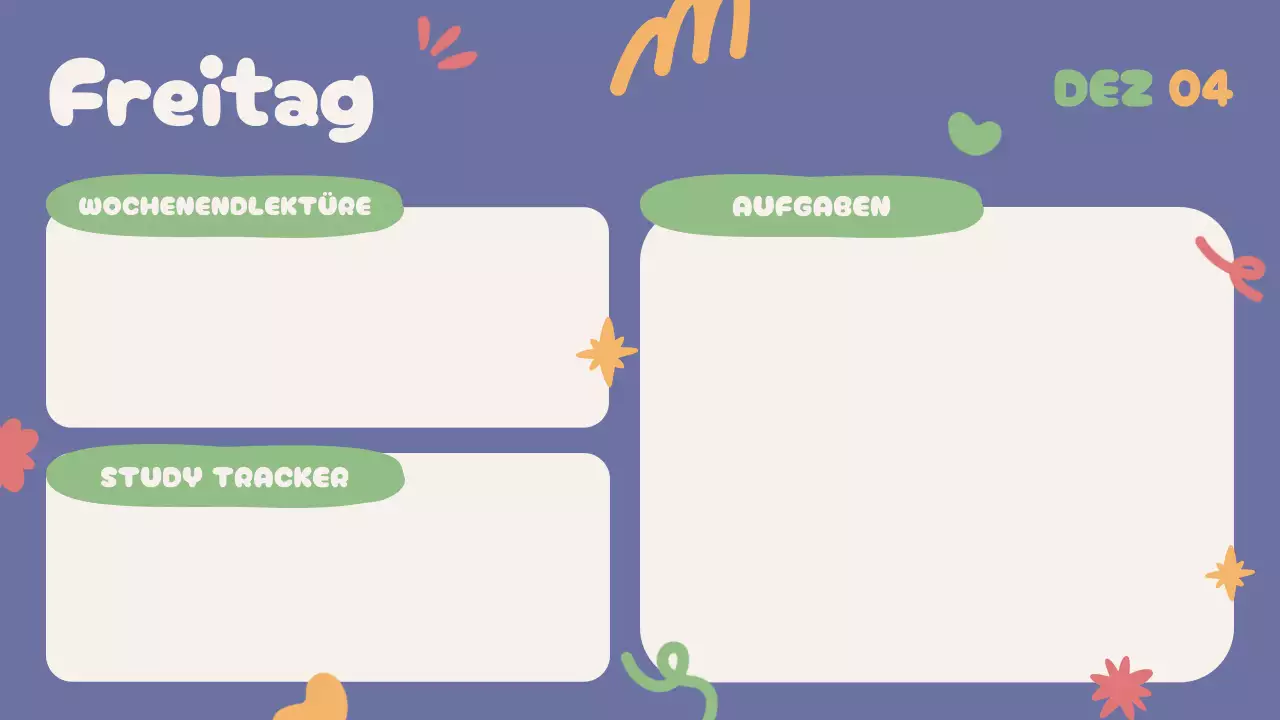 Blau Beige Grün Rot Verspielte Klasse Agenda