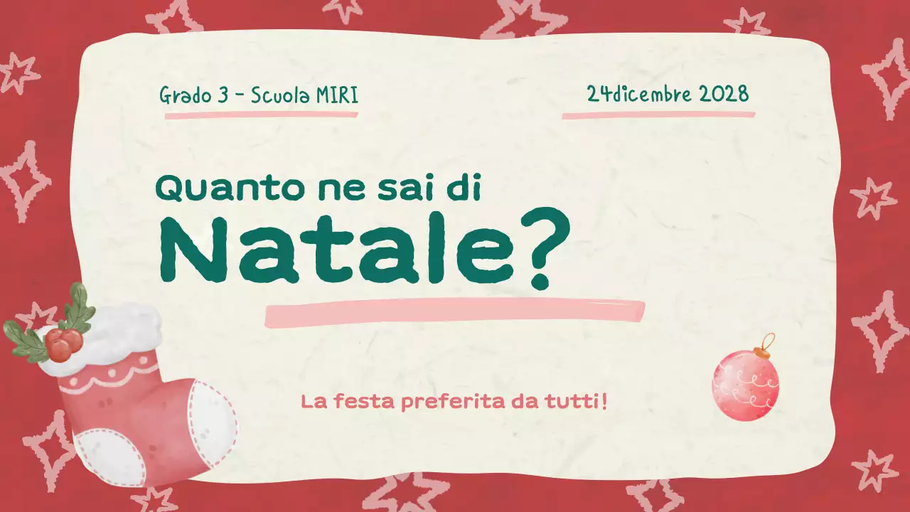 Illustrazione rossa Quiz di Natale Slideshow