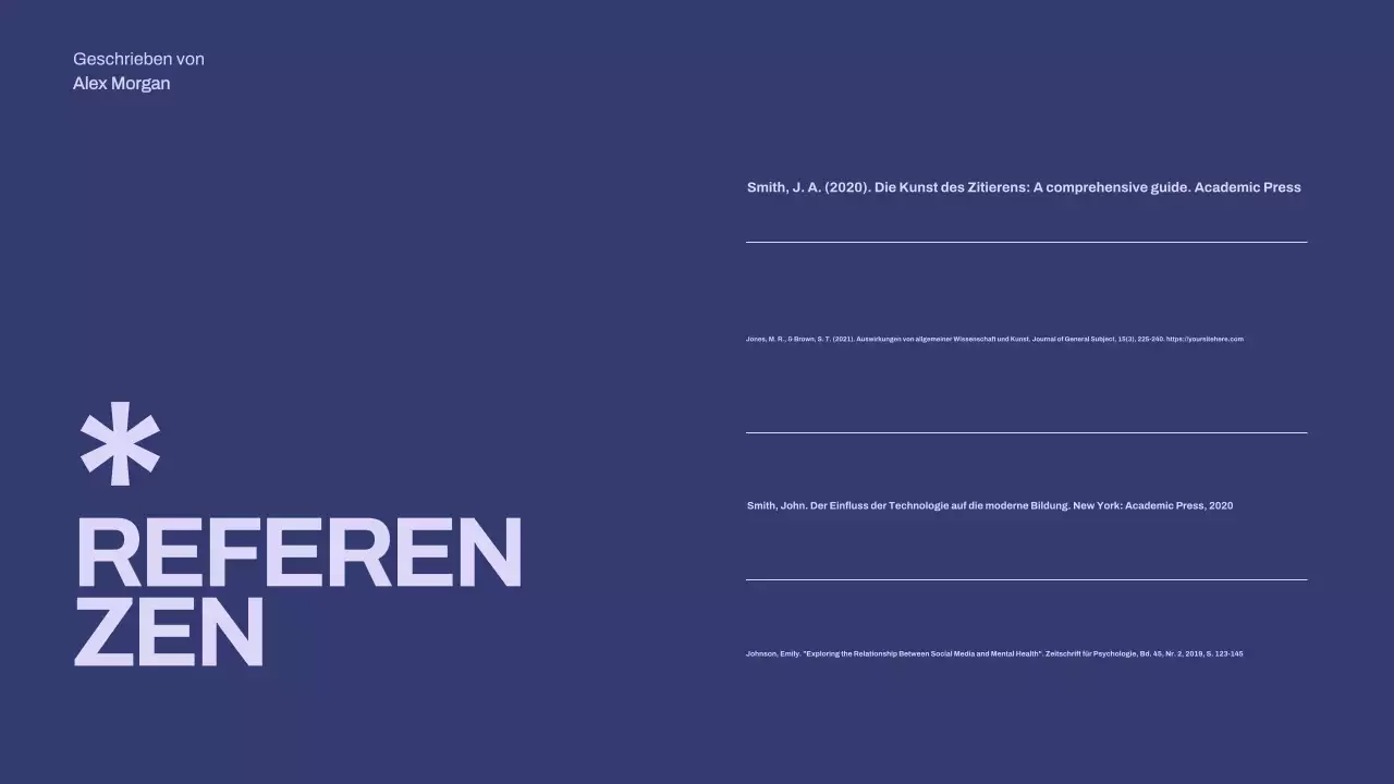 lila minimalistische These Präsentation