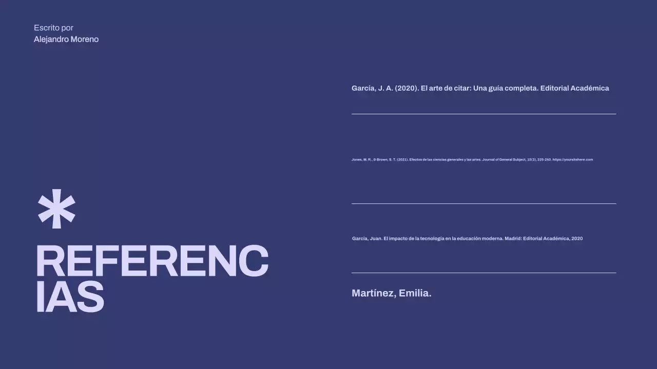 presentación de tesis minimalista púrpura