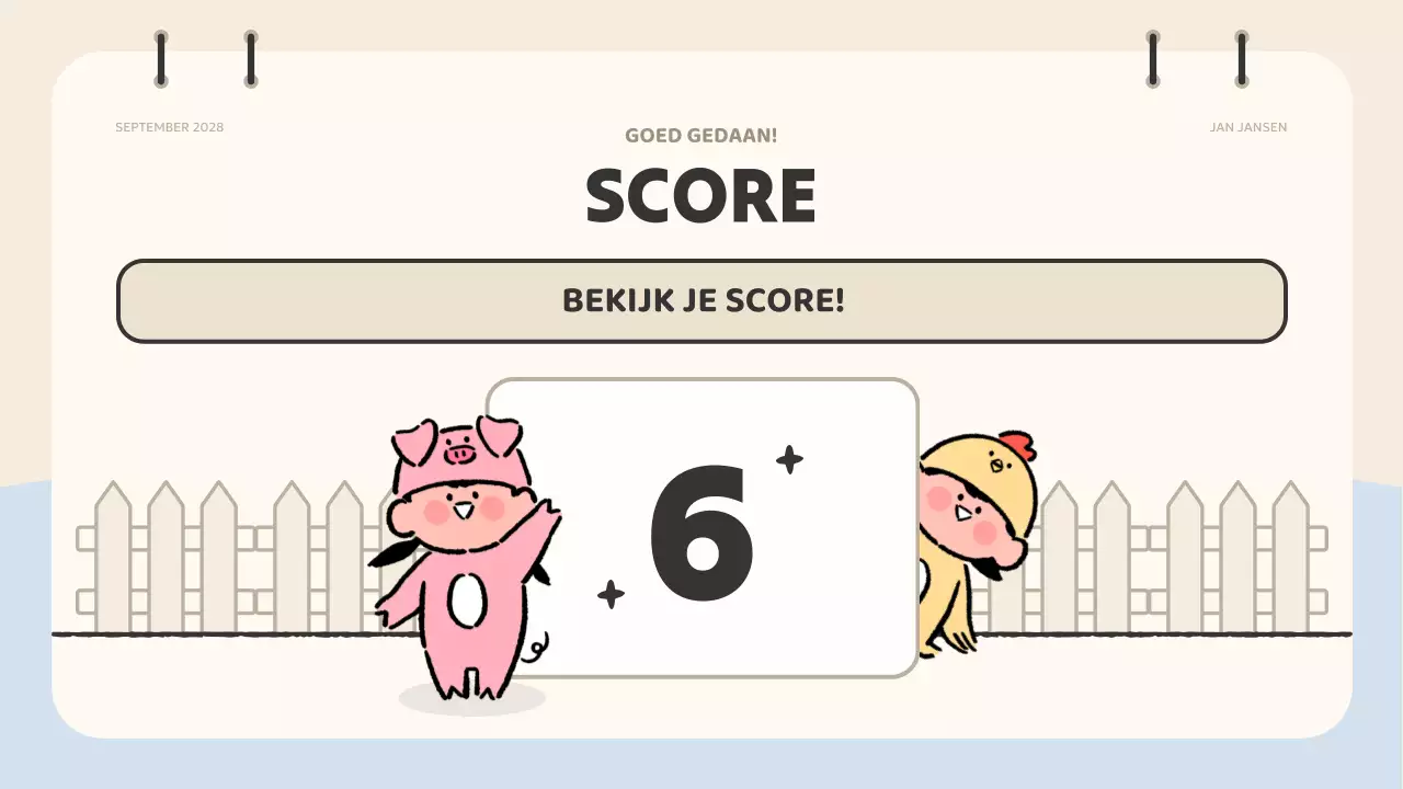 roze animatie quiz materiaal