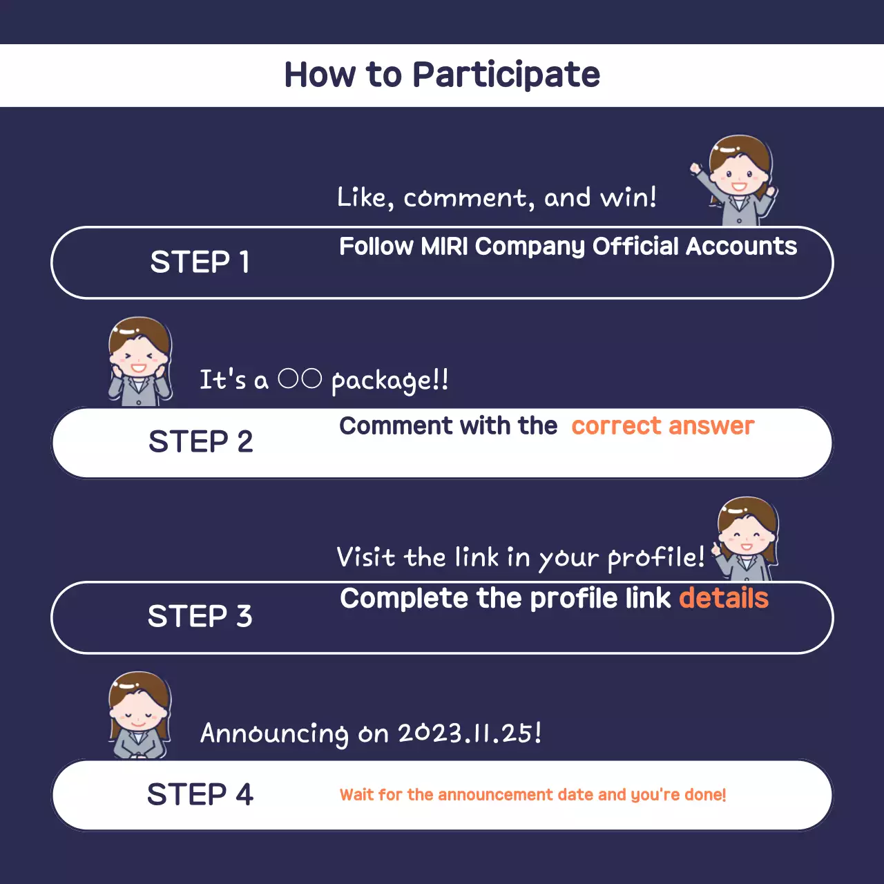 Carrossel do Instagram para promoção do Navy Modern Quiz