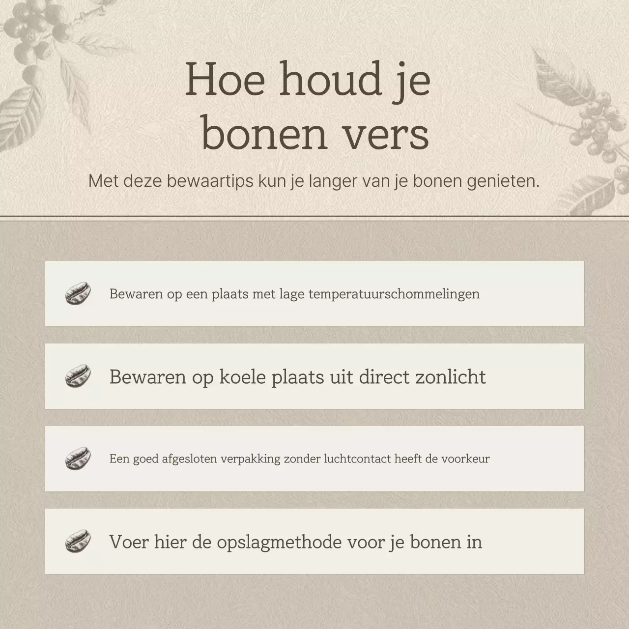 Een vintage café in beige en bruin promoten