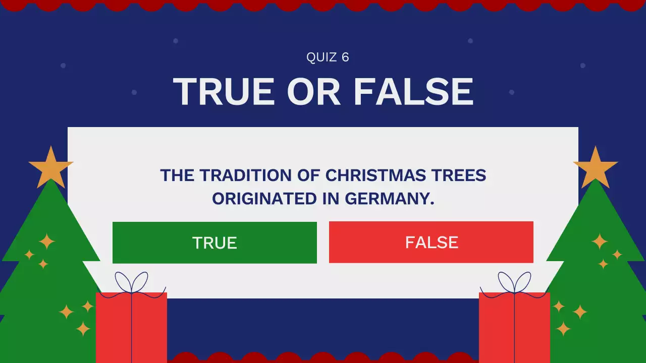 블루 전통 크리스마스 가이드 프레젠테이션