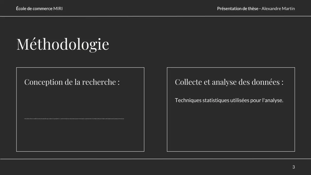 présentation neutre et élégante de la thèse