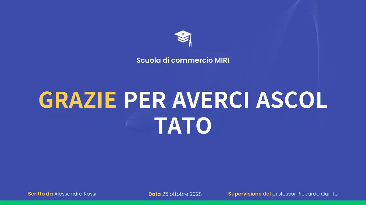 presentazione di tesi moderna blu