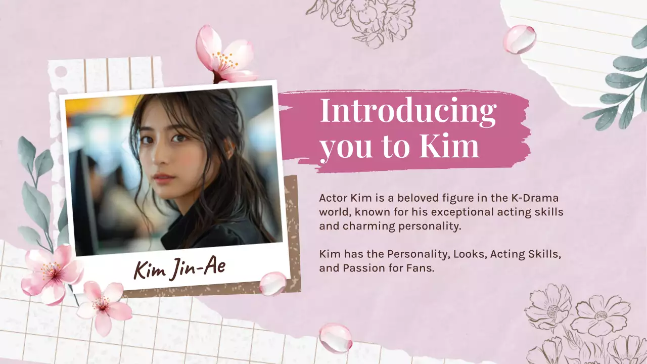 Pink Floral Drama Pitch Presentation