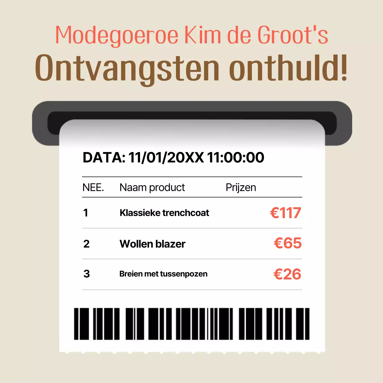 Beige eenvoudig winkelen advertentie