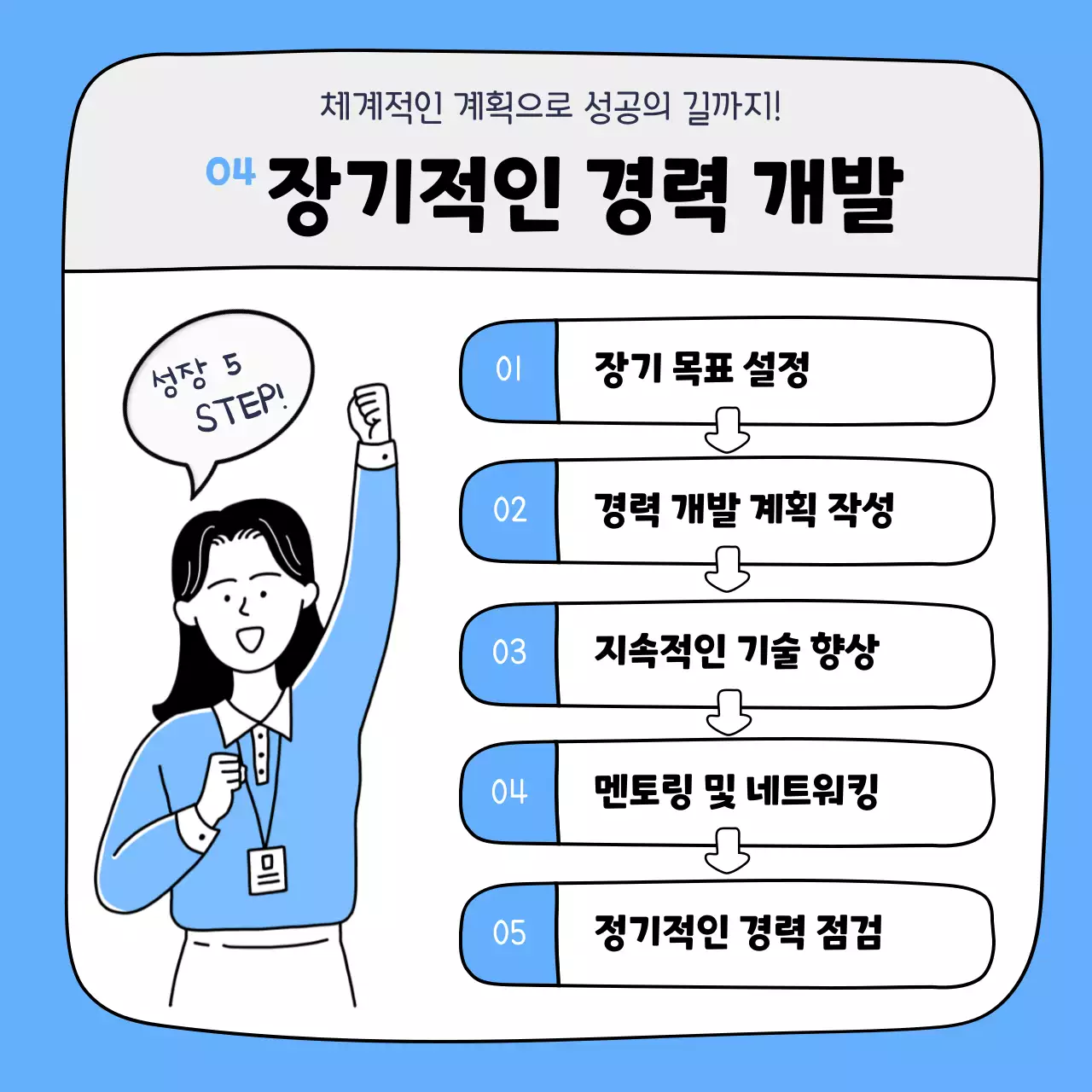 하늘색 깔끔 직장인 교육 자료