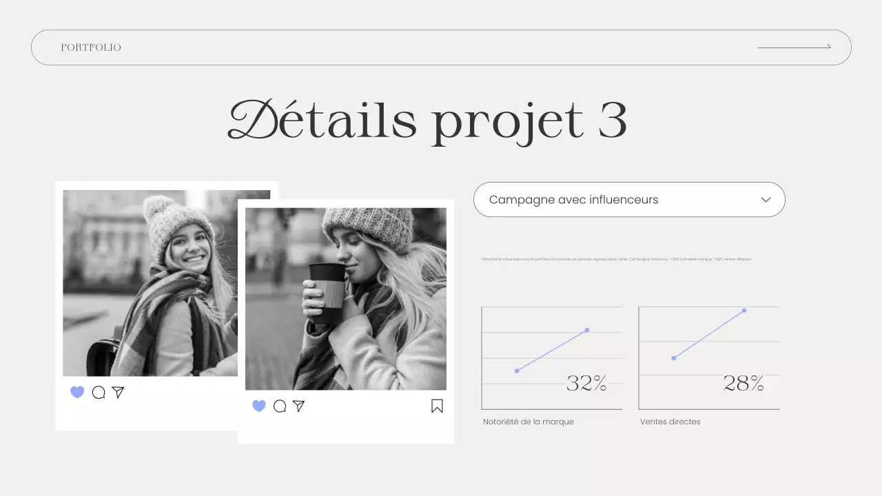 présentation d'un portefeuille moderne en gris
