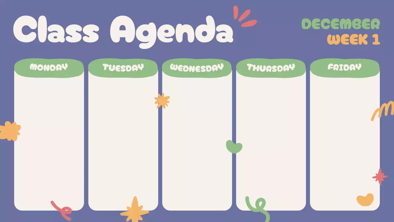 Purple Playful Class Planner Presentation