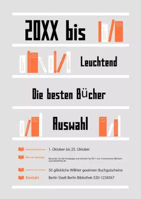 Grey Simple Book Veranstaltungsankündigung