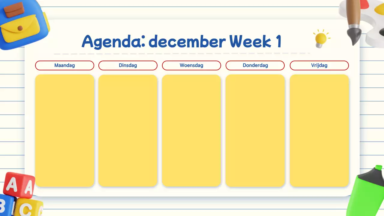 eenvoudige beige 3d onderwijs lesagenda presentatie
