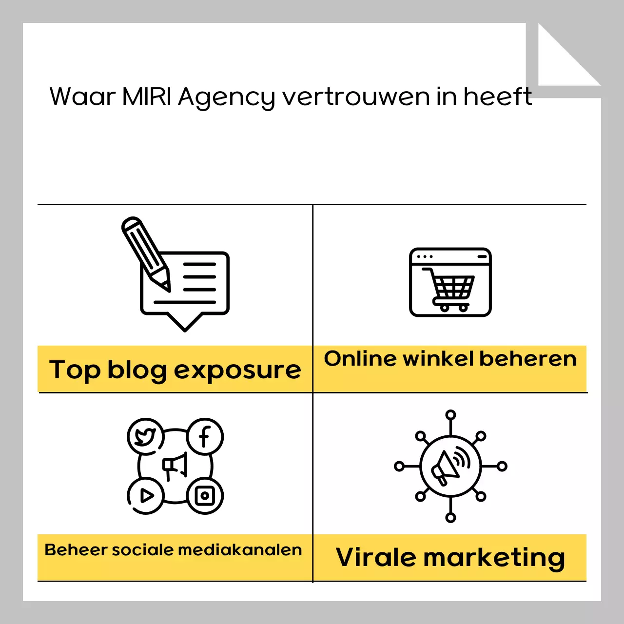 Grijze eenvoudige advertentiegids