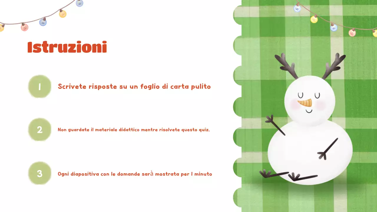 presentazione verde festosa per le vacanze