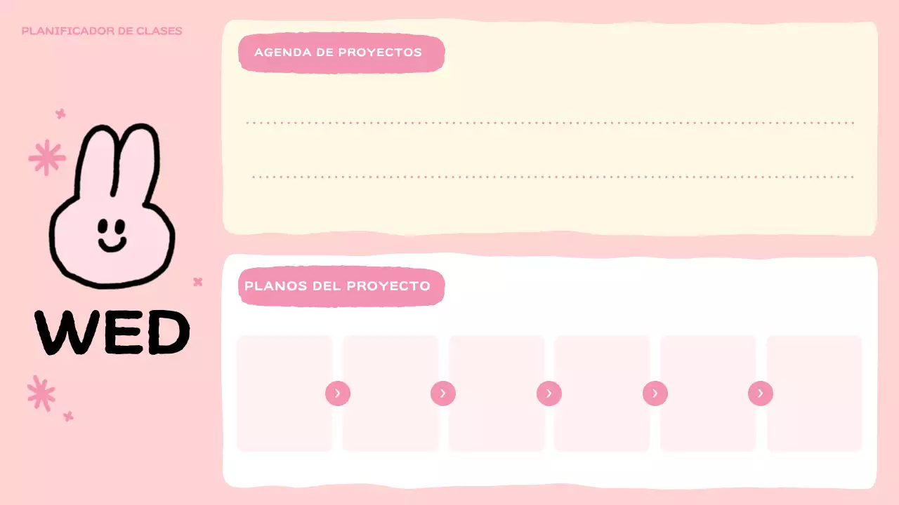 planificador de clases rosa cute