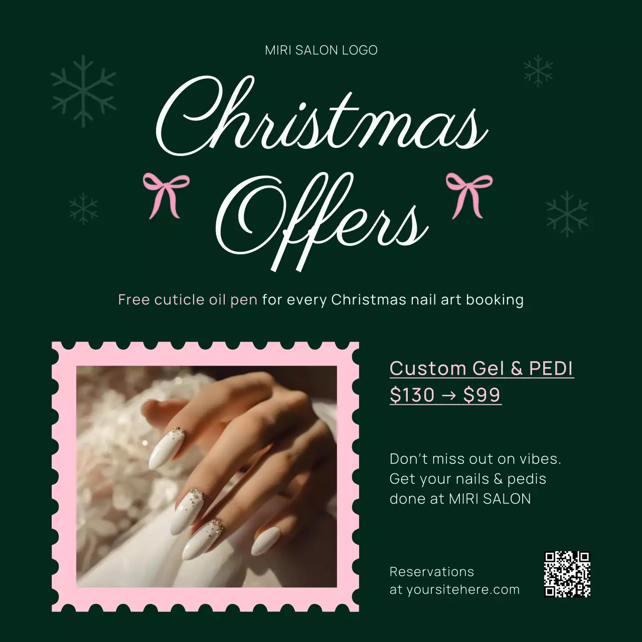 Green Elegant Christmas Promotion Social Media Post