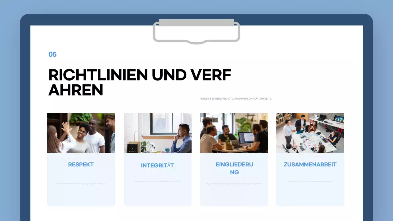 blue modern onboarding guide