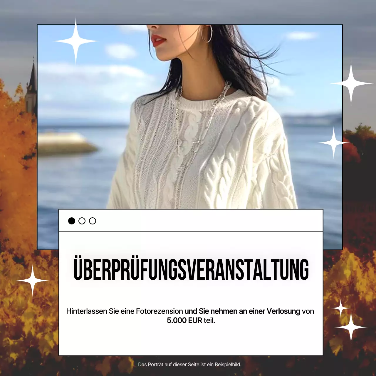 Beige Modern Review Anzeige