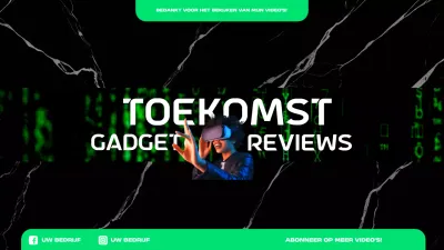 zwarte moderne gadget youtube kanaal kunst