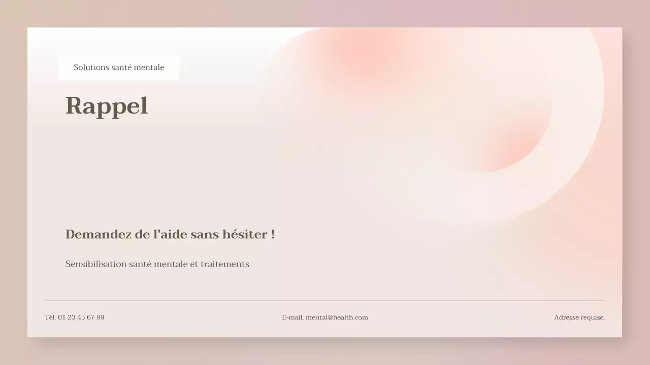 présentation beige de la santé moderne