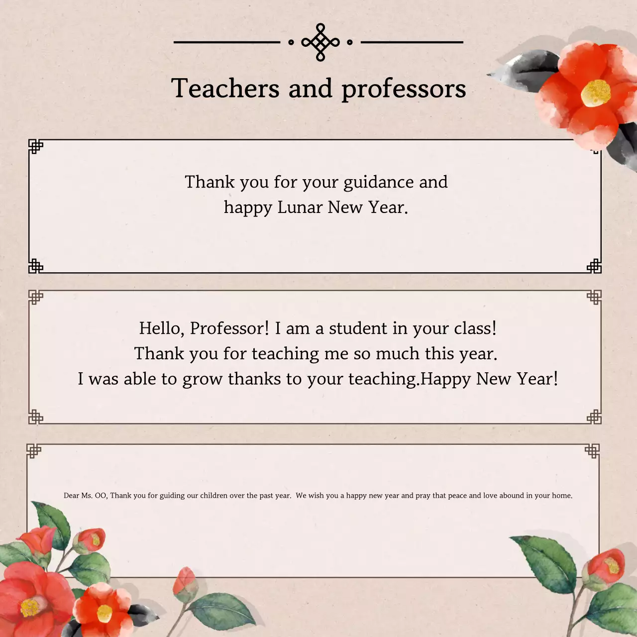 Cartão de felicitações tradicionais bege para o feriado Instagram Carousel