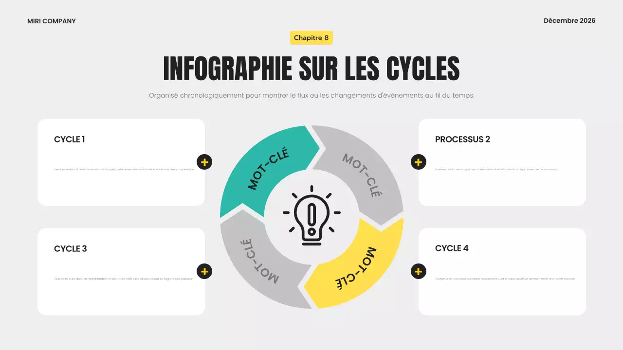 modèle d'infographie moderne gris