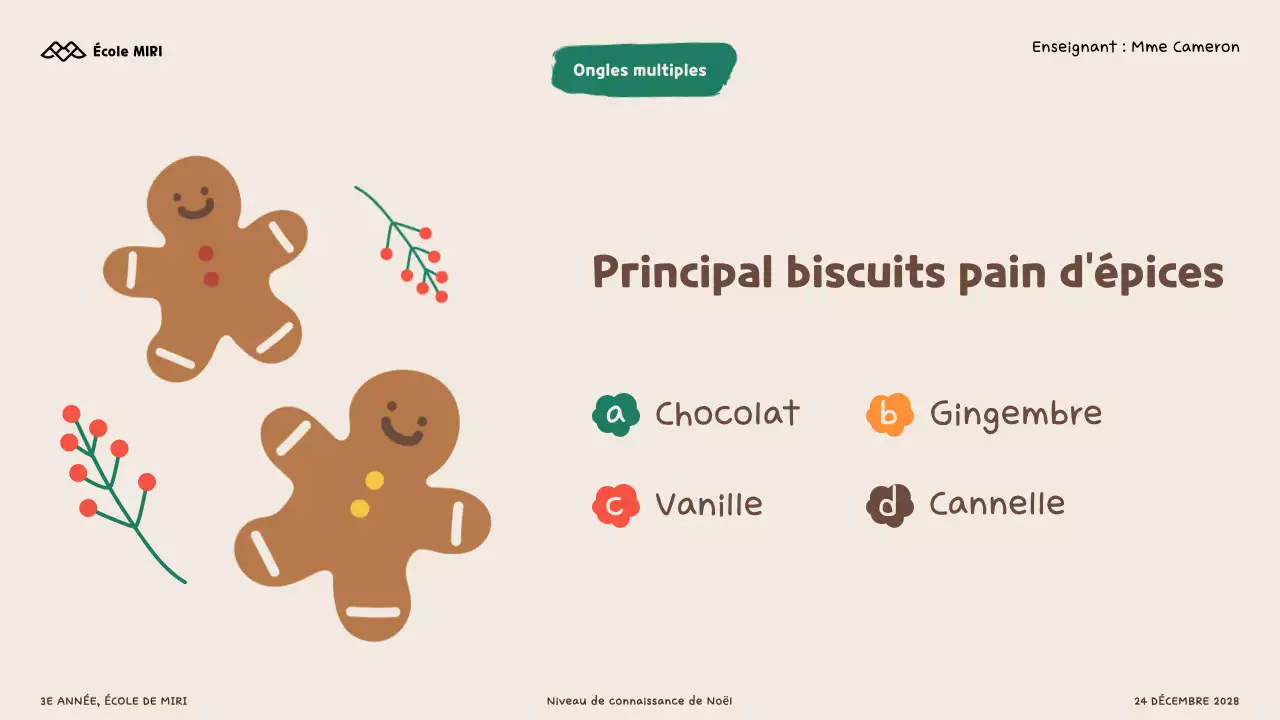 Jeu-questionnaire illustré sur Noël pour les enfants et les écoliers