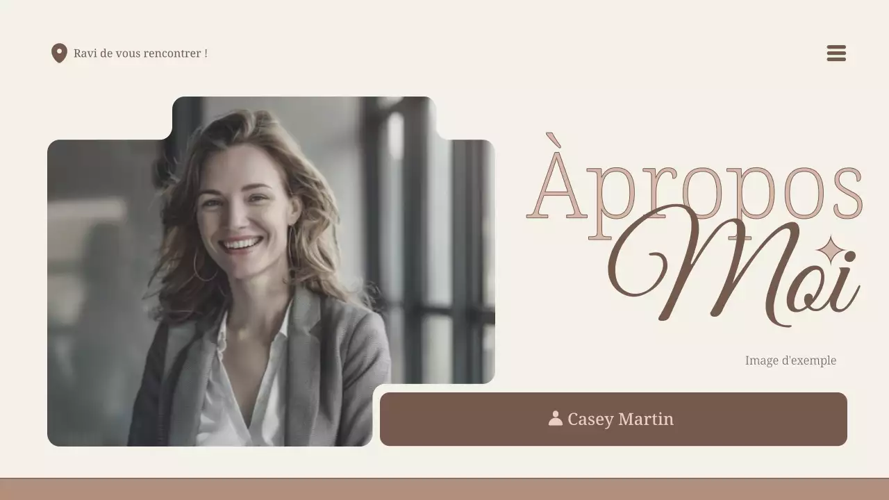 beige profil moderne mise en page